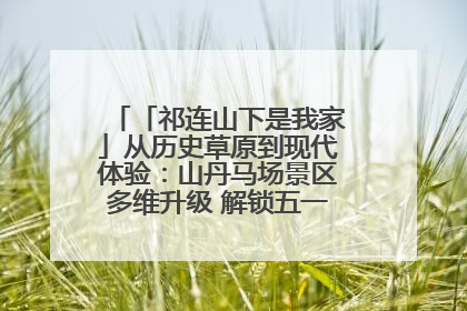 「祁连山下是我家」从历史草原到现代体验：山丹马场景区多维升级 解锁五一文旅新玩法