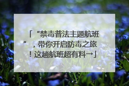 “禁毒普法主题航班”，带你开启防毒之旅！这趟航班超有料→
