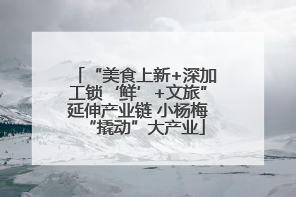 “美食上新+深加工锁‘鲜’+文旅”延伸产业链 小杨梅“撬动”大产业