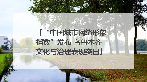“中国城市网络形象指数”发布 乌鲁木齐文化与治理表现突出