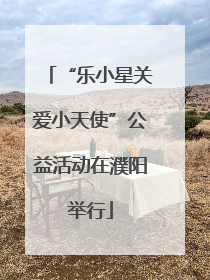 “乐小星关爱小天使”公益活动在濮阳举行