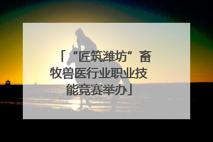 “匠筑潍坊”畜牧兽医行业职业技能竞赛举办