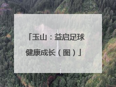 玉山：益启足球 健康成长（图）