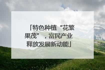特色种植“花繁果茂”，富民产业释放发展新动能