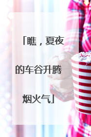 瞧，夏夜的车谷升腾烟火气