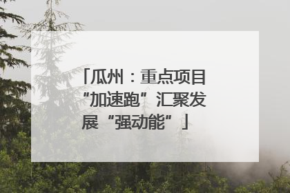 瓜州：重点项目“加速跑”汇聚发展“强动能”