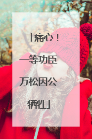 痛心！一等功臣万松因公牺牲