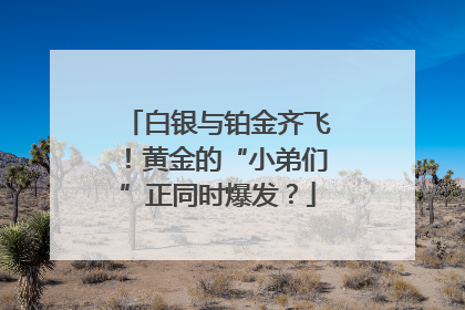 白银与铂金齐飞！黄金的“小弟们”正同时爆发？