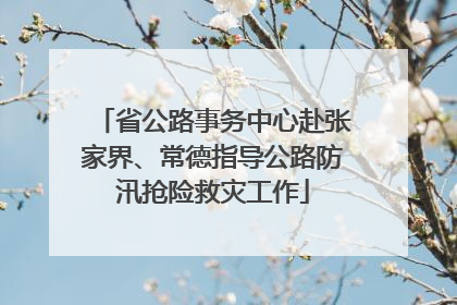 省公路事务中心赴张家界、常德指导公路防汛抢险救灾工作