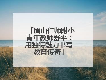 眉山仁师附小青年教师舒平：用独特魅力书写教育传奇