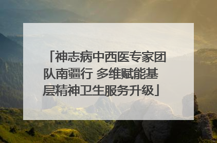 神志病中西医专家团队南疆行 多维赋能基层精神卫生服务升级