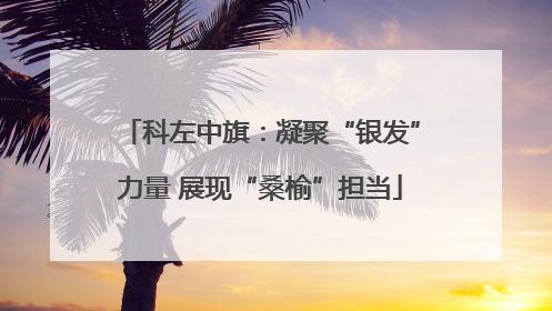 科左中旗：凝聚“银发”力量 展现“桑榆”担当