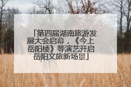 第四届湖南旅游发展大会启幕，《今上岳阳楼》等演艺开启岳阳文旅新场景