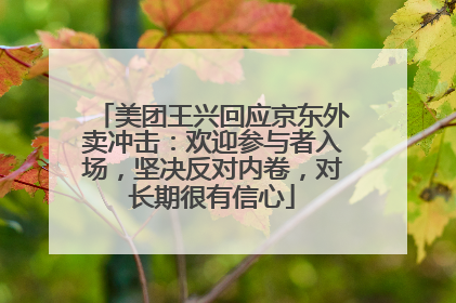 美团王兴回应京东外卖冲击：欢迎参与者入场，坚决反对内卷，对长期很有信心