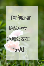 精细部署护航中考 冰城公安在行动