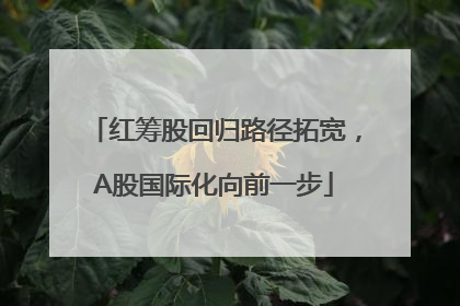 红筹股回归路径拓宽，A股国际化向前一步