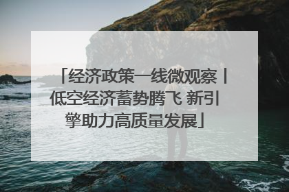 经济政策一线微观察丨低空经济蓄势腾飞 新引擎助力高质量发展