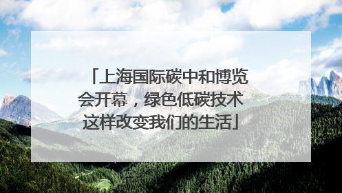 上海国际碳中和博览会开幕，绿色低碳技术这样改变我们的生活