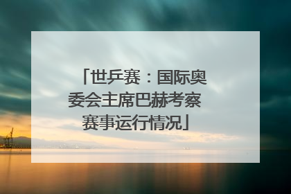 世乒赛：国际奥委会主席巴赫考察赛事运行情况