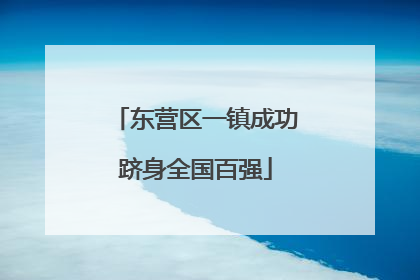 东营区一镇成功跻身全国百强