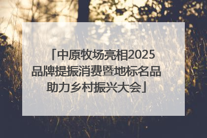 中原牧场亮相2025品牌提振消费暨地标名品助力乡村振兴大会