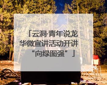 云洞·青年说龙华微宣讲活动开讲“向绿图强”