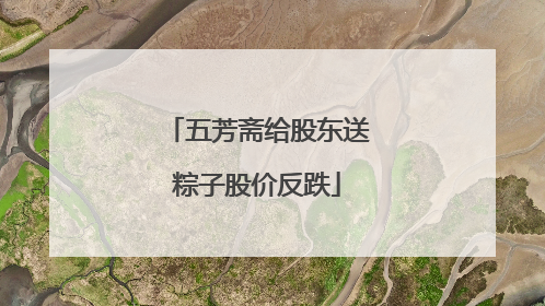 五芳斋给股东送粽子股价反跌