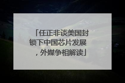 任正非谈美国封锁下中国芯片发展，外媒争相解读