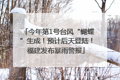 今年第1号台风“蝴蝶”生成!预计后天登陆!福建发布暴雨警报