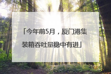 今年前5月，厦门港集装箱吞吐量稳中有进