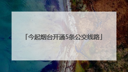 今起烟台开通5条公交线路