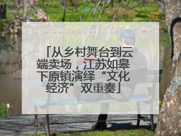 从乡村舞台到云端卖场，江苏如皋下原镇演绎“文化经济”双重奏