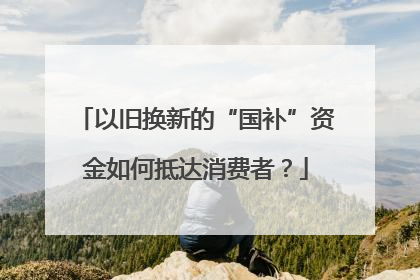 以旧换新的“国补”资金如何抵达消费者？