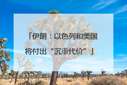 伊朗：以色列和美国将付出“沉重代价”