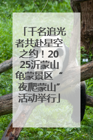 千名追光者共赴星空之约！2025沂蒙山龟蒙景区“夜爬蒙山”活动举行