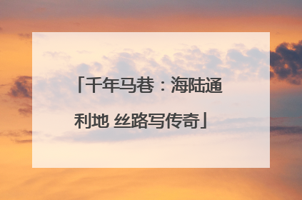 千年马巷：海陆通利地 丝路写传奇