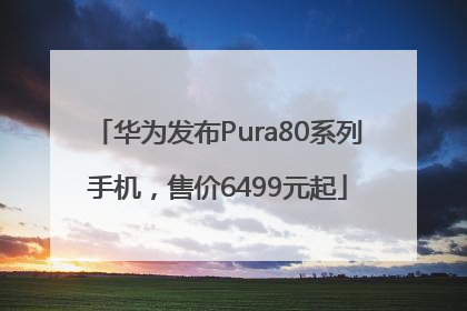 华为发布Pura80系列手机，售价6499元起