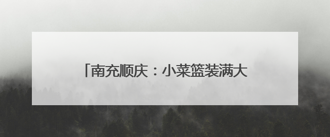 南充顺庆：小菜篮装满大民生 产业链拓宽致富路