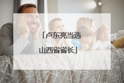 卢东亮当选山西省省长