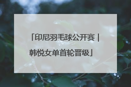 印尼羽毛球公开赛｜韩悦女单首轮晋级