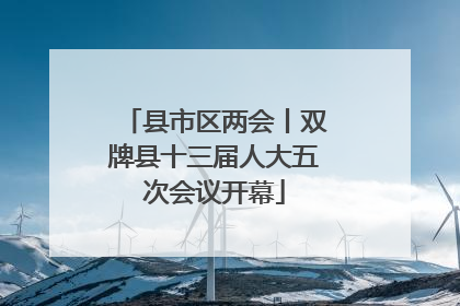 县市区两会丨双牌县十三届人大五次会议开幕