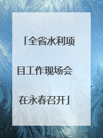 全省水利项目工作现场会在永春召开