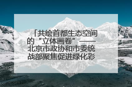 共绘首都生态空间的“立体画卷”——北京市政协和市委统战部聚焦促进绿化彩化美化生态空间建设联合协商议政