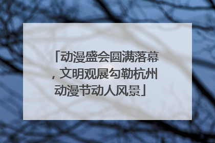 动漫盛会圆满落幕，文明观展勾勒杭州动漫节动人风景