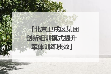 北京卫戍区某团创新组训模式提升军体训练质效