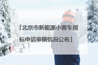 北京市新能源小客车指标申请审核情况公布
