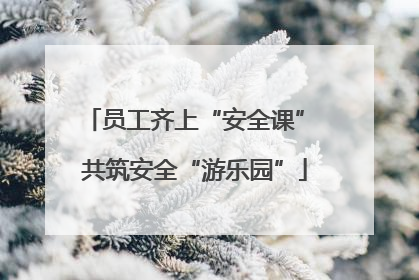 员工齐上“安全课” 共筑安全“游乐园”