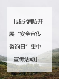 咸宁消防开展“安全宣传咨询日”集中宣传活动