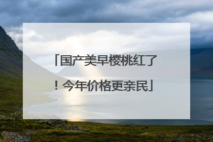 国产美早樱桃红了！今年价格更亲民