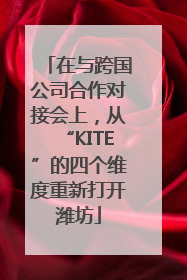 在与跨国公司合作对接会上，从“KITE”的四个维度重新打开潍坊